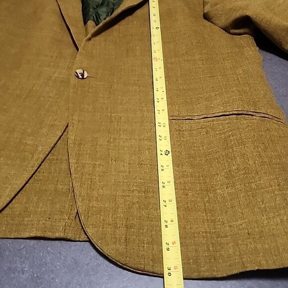 Men's Vintage 1960's The Gay Blade Heathered Moss Green Single Button Blazer - Picture 10 of 10